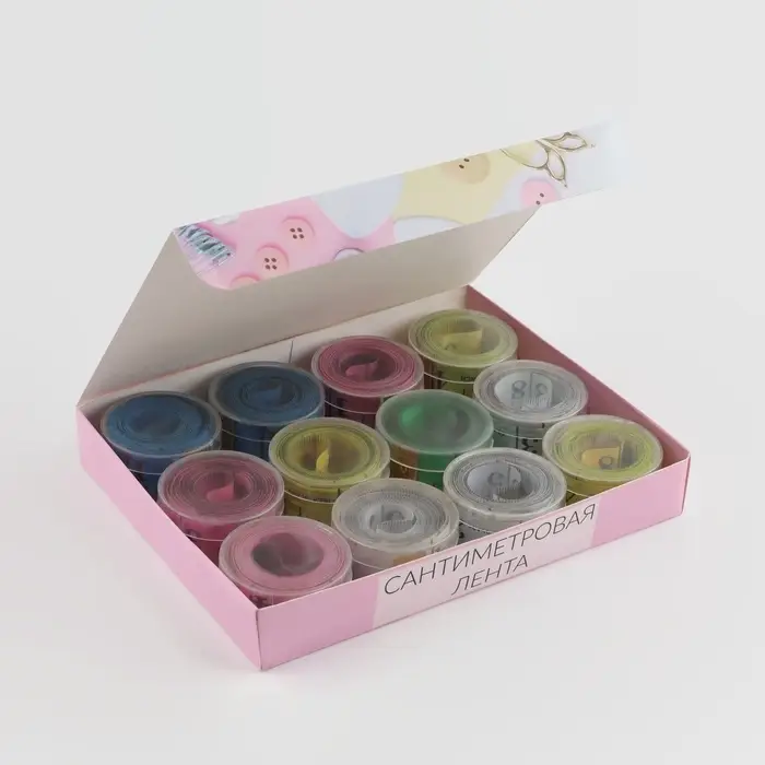 Сантиметровая лента портновская, в футляре, 1.7&times;150 см (см/дюймы), МИКС