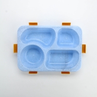 Ланч - бокс с 4 секциями &laquo;Наслаждаюсь&raquo;, 23 х 17 х 5,5 см, голубой