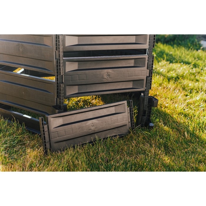 Компостер пластиковый, 600 л, 125 &times; 105 &times; 70 см, чёрный