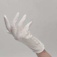 Перчатки хлопковые пара р-р S бел пакет QF