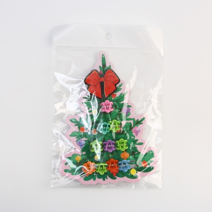 Заколка и крабики для волос новогодние &laquo;Праздник&raquo; на Новый год,