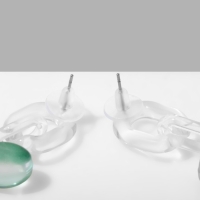 Серьги пластик &laquo;Собачка&raquo; из воздушного шара, цвет зелёно-фиолетовый