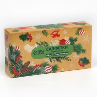 Салфетки бумажные в коробке &laquo;Новый год! Зимний уют&raquo;, 100 шт, двухслойные