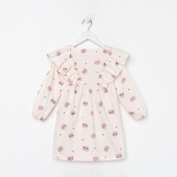 Платье детское KAFTAN "Dream" р.34 (122-128), бежевый Платье детское KAFTAN "Dream" р.34 (122-128), бежевый