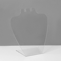Подставка под колье 18&times;8&times;21 см, оргстекло 3 мм, прозрачная, В ЗАЩИТНОЙ ПЛЁНКЕ