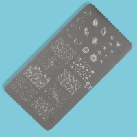 Пластина для стемпинга металлическая &laquo;Космос&raquo;, 12 &times; 6 см