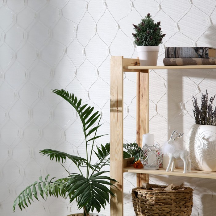 Гирлянда &laquo;Сеть&raquo; 1.6 &times; 1.6 м, IP20, прозрачная нить, 144 LED, свечение тёплое белое, 8 режимов, 220 В