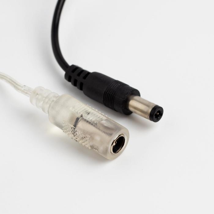 Гирлянда &laquo;Нить&raquo; 10 м роса, IP20, чёрная нить, 100 LED, свечение мульти, 12 В