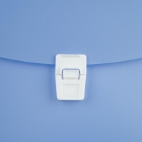 Папка портфель А4, 700 мкм, 6 отделений, Calligrata TOP Breeze, небесный, тиснение "под кожу"