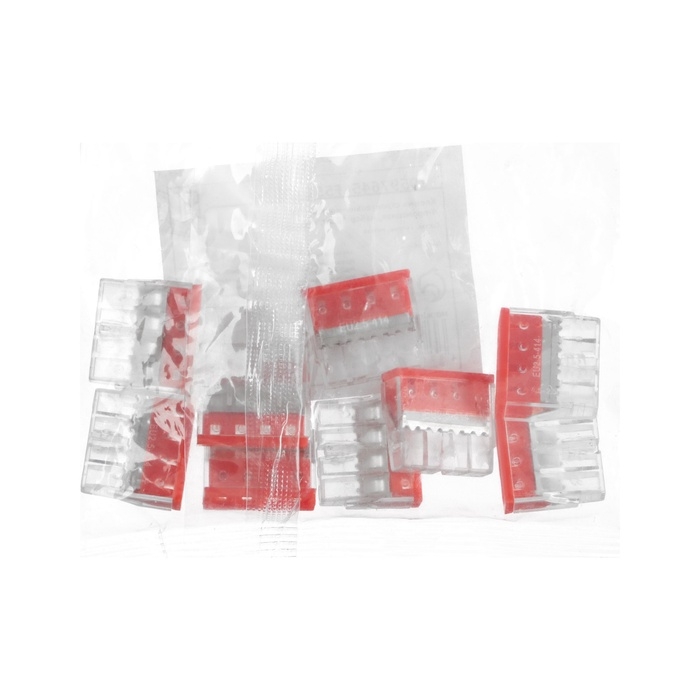 Клемма строительно-монтажная, 2,5 мм2, K-004, 414 4-проводная, набор 10 шт Клемма строительно-монтажная, 2,5 мм2, K-004, 414 4-проводная, набор 10 шт