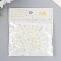 Бусины для творчества пластик "Перламутр прозрачный" набор 20 гр 0,8х0,8 см