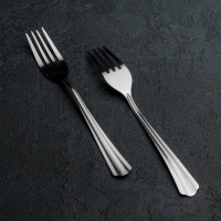 Вилка столовая &laquo;Новинка&raquo;, длина 19,8 см, толщина 1,2 мм, упрощённой обработки, цвет серебряный