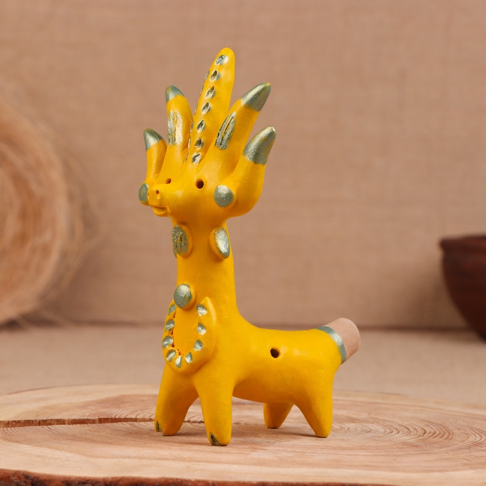 Абашевская игрушка "Олень-солнце", 15x7x15 см, Кукушкин И.И.