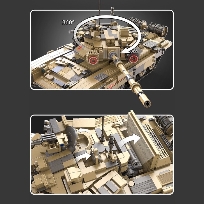 Конструктор Техно &laquo;Танк&raquo;, 1722 детали