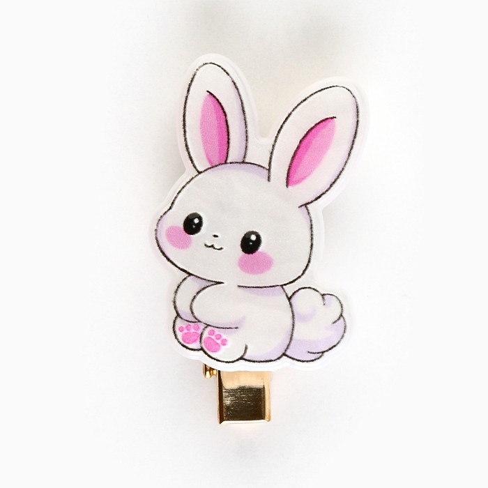 Заколка для волос светящаяся &laquo;Зайка&raquo;, 2.5 х 3 см