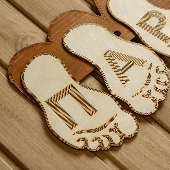 Табличка для бани 56.5&times;22 см "Парная, стопы ног"