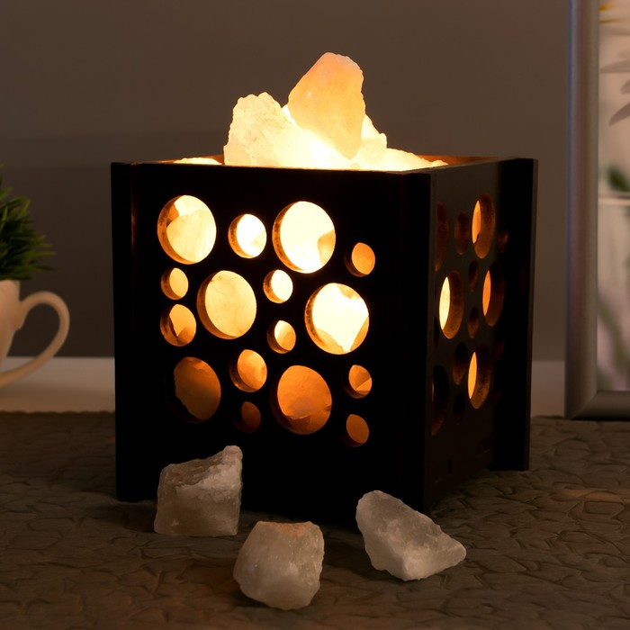 Соляной светильник Соляной светильник "Корзина. Пузыри" 1,8кг, 15Вт, диммер 15х12х12 см