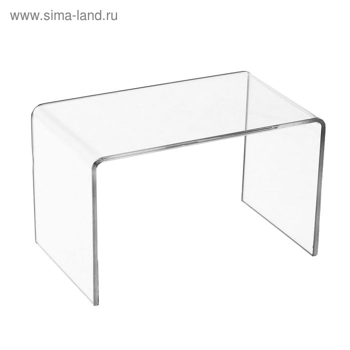 Ступенька одинарная 10,5&times;6&times;6 см, оргстекло 2 мм, В ЗАЩИТНОЙ ПЛЁНКЕ