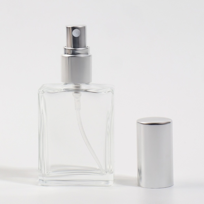 Флакон для парфюма, с распылителем, 15 мл, цвет серебристый