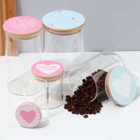 Банка для хранения сыпучих продуктов и круп &laquo;Готовь с любовью&raquo;, 450 мл