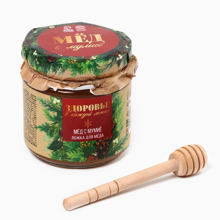 Новый год! Мёд и ложка &laquo;Здоровья в каждой ложке&raquo;, 240 гр