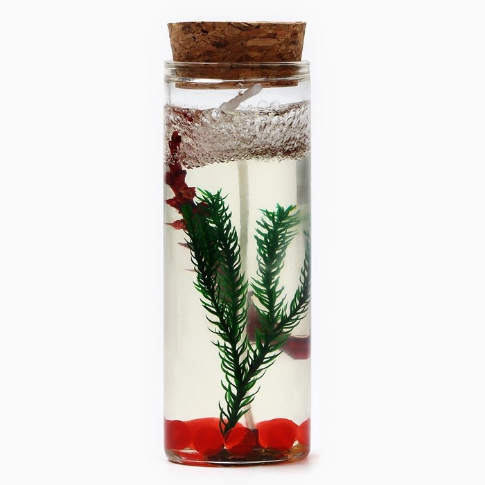 Новогодняя свеча интерьерная в колбе &laquo;Новый год: Рябина&raquo; 3х3х8см