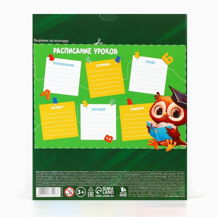 Набор первоклассника 32 предмета &laquo;1 сентября: Сова&raquo;