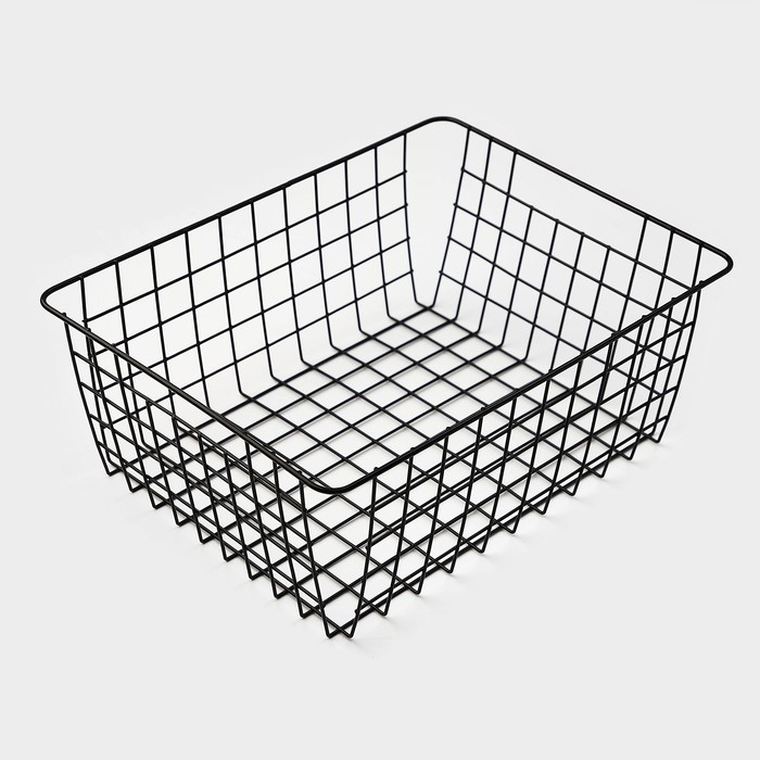 Корзина для хранения Доляна &laquo;Эрин&raquo;, 36&times;27&times;14 см, цвет чёрный