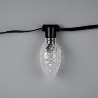 Умная гирлянда &laquo;Нить&raquo; 6 м с насадками &laquo;Шишки&raquo;, IP20, тёмная нить, 20 LED, свечение RGB, USB