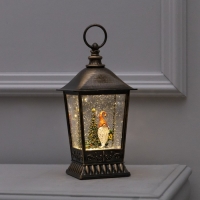 Светодиодная фигура &laquo;Фонарь с гномом&raquo; 12 &times; 24 &times; 12 см, пластик, батарейки ААх3 (не в комплекте), USB, свечение тёплое белое