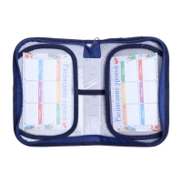 Пенал 1 секция, 130 х 210 х 40 мм, 2 откидные планки, тканевый, Calligrata TOP, Content "Ракета"