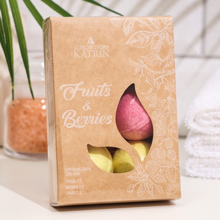 Набор бомбочек для ванн Fruits & Berries, 6 шт по 40 г Набор бомбочек для ванн Fruits & Berries, 6 шт по 40 г