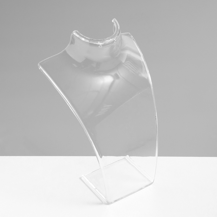 Бюст для украшений, 13,5&times;10,5&times;20 см, h=20 см, цвет прозрачный, глянцевый
