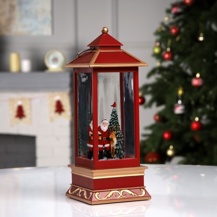 Светодиодная фигура «Фонарь с Дедом Морозом» 10.5 × 26 × 10.5 см, пластик, батарейки ААх3 (не в комплекте), USB, свечение тёплое белое Светодиодная фигура «Фонарь с Дедом Морозом» 10.5 × 26 × 10.5 см, пластик, батарейки ААх3 (не в комплекте), USB, свечение тёплое белое