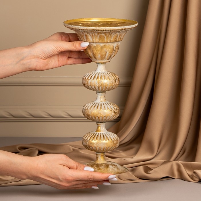 Подсвечник металл «Ярусы» для одной свечи 16 х 16 х 31 см Подсвечник металл «Ярусы» для одной свечи 16 х 16 х 31 см