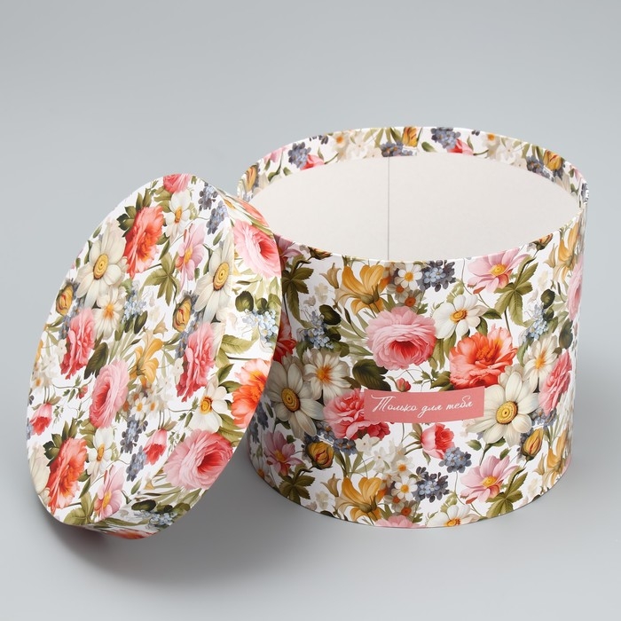 Набор шляпных коробок 5 в 1, упаковка подарочная, «Цветы», 13 х 14 ‒ 19.5 х 22 см Набор шляпных коробок 5 в 1, упаковка подарочная, «Цветы», 13 х 14 ‒ 19.5 х 22 см