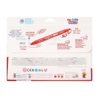 Фломастеры двусторонние 24 цвета, Carioca "Birello", 2.6 / 4.7 мм, смываемые, картонный конверт Фломастеры двусторонние 24 цвета, Carioca "Birello", 2.6 / 4.7 мм, смываемые, картонный конверт