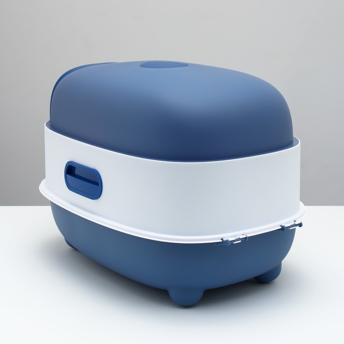 Туалет закрытый с УФ-лампой для уничтожения запаха 39 х 56 х 40 см, синий Туалет закрытый с УФ-лампой для уничтожения запаха 39 х 56 х 40 см, синий