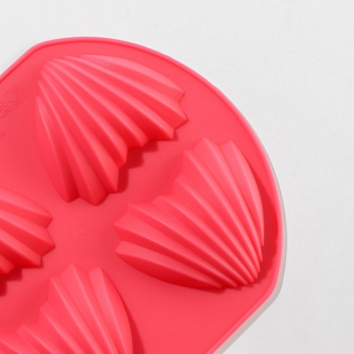 Форма для шоколада Доляна &laquo;Ракушки&raquo;, 14,5&times;12,5&times;2 см, 4 ячейки (6&times;4,8 см), цвет МИКС