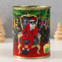 Подарок носки в банке с принтом "Солидного нового года" (мужские) Подарок носки в банке с принтом "Солидного нового года" (мужские)