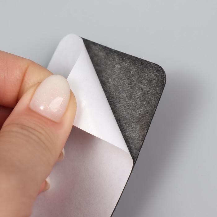 Подпяточники для обуви, клеевая основа, 8 &times; 6 см, пара, цвет чёрный