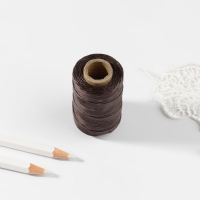 Нитки вощёные, плоские, 210D/16, 1 мм, 50 ± 2 м, цвет коричневый Нитки вощёные, плоские, 210D/16, 1 мм, 50 ± 2 м, цвет коричневый