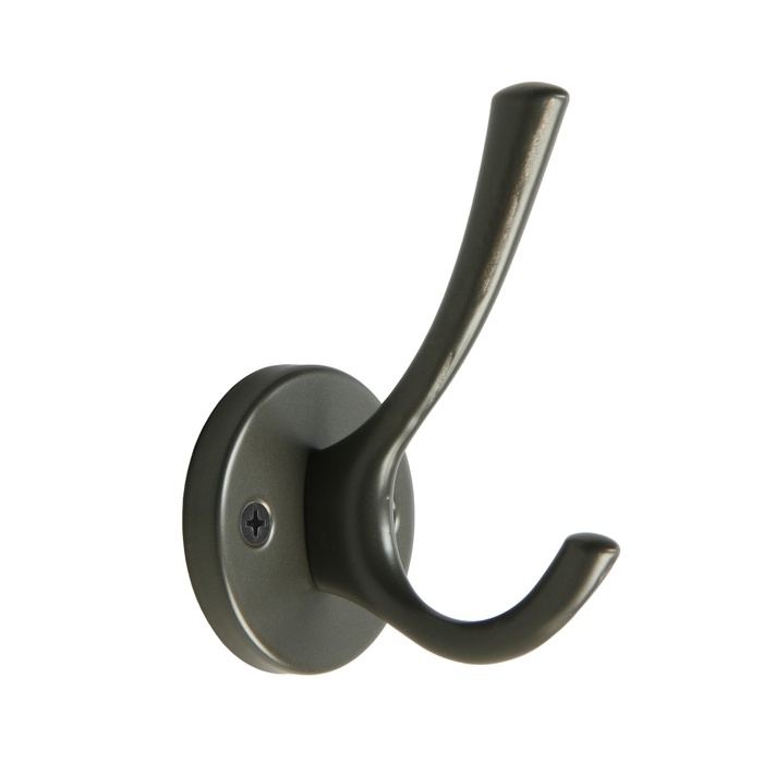 Крючок мебельный CAPPIO SIMPLE, двухрожковый, графит