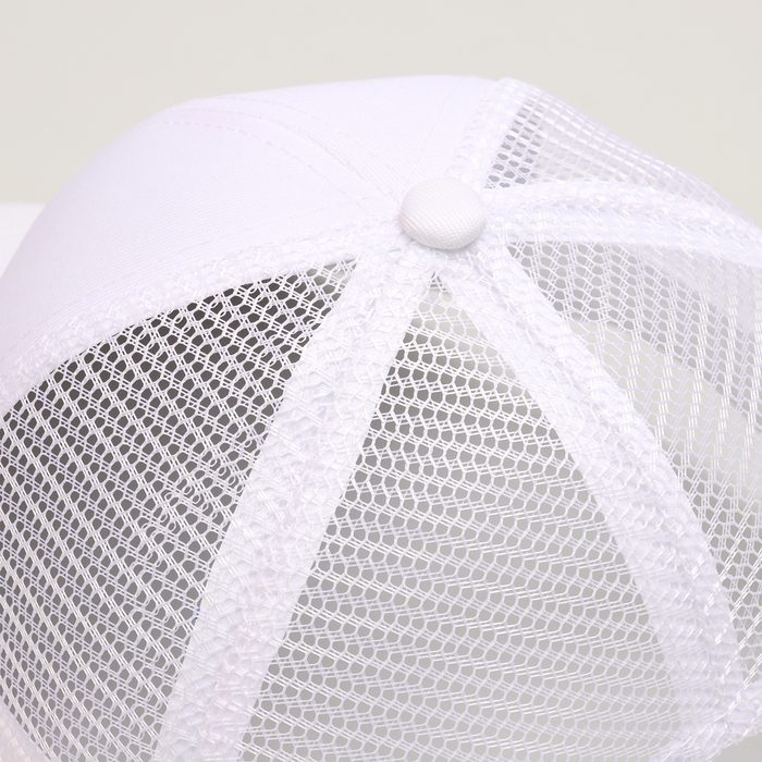 Кепка детская для девочки с сеткой, цвет белый, р-р 54