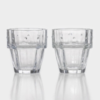 Набор для напитков из стекла Доляна &laquo;Аква&raquo;, 5 предметов: кувшин 1,2 л, 2 кружки 285 мл, 2 стакана 285 мл