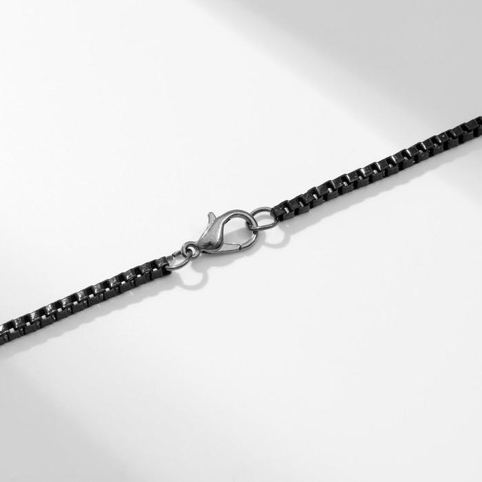 Кулон унисекс &laquo;Волк&raquo; профиль, цвет чёрный, 60 см