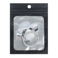 Соска - пустышка силиконовая ортодонтическая &laquo;Мишка&raquo;, от 12 мес., с колпачком, цвет серебро, стразы