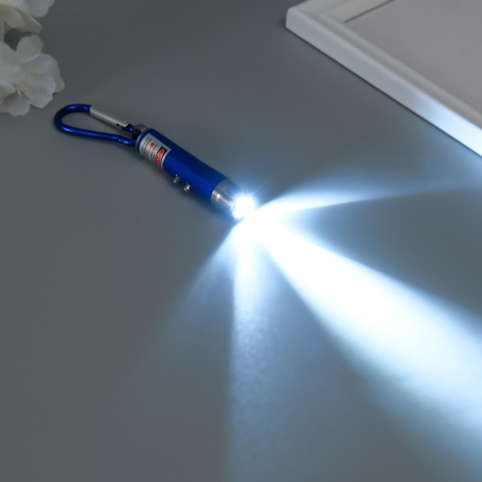 Фонарик свет с кольцом + лазер + ультрафиолет, МИКС Фонарик свет с кольцом + лазер + ультрафиолет, МИКС