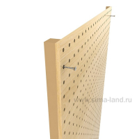 Настенная перфорированная панель односторонняя 60×0,6×180 см, шаг 2,5 см, цвет чёрный Настенная перфорированная панель односторонняя 60×0,6×180 см, шаг 2,5 см, цвет чёрный