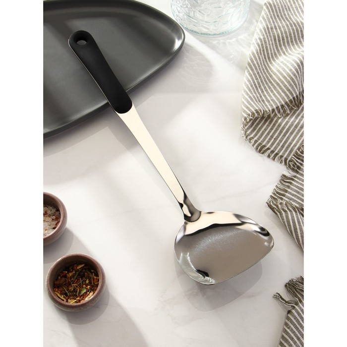 Лопатка из нержавеющей стали Доляна Home, 37,5&times;10 см, толщина 3 мм